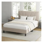 Avenco Queen Upholstered Platform Bed Frame With Adjustable Headboard
