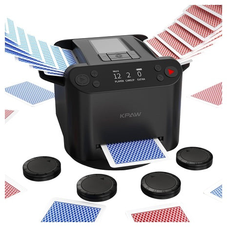 Automatic Card Shuffler & Dealer with 4 Remotes