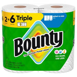 2 Triple Rolls (=6 Reg) Bounty Select-A-Size Paper Towels