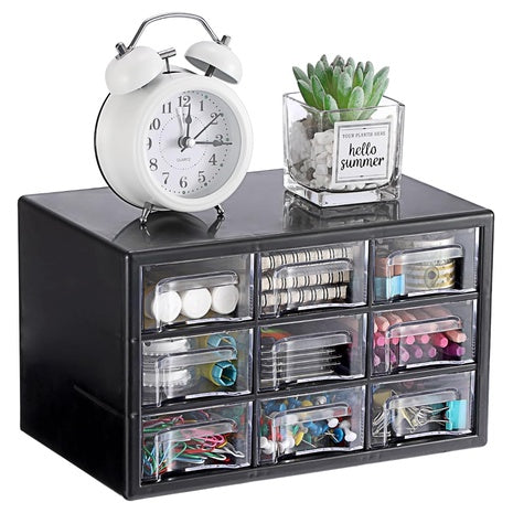 9-Drawer Clear Desktop Organizer