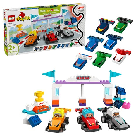 Lego Duplo Town F1 Team Race Cars & Drivers