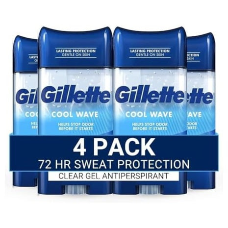 4-Pack Gillette Clear Gel Men's Antiperspirant And Deodorant (3.8 oz)