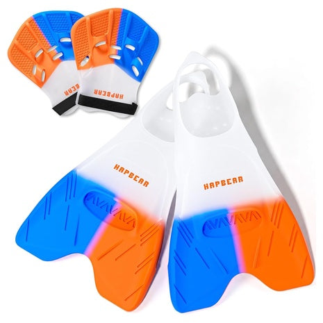 Kids Hapbear Swim Fins With Hand Paddles