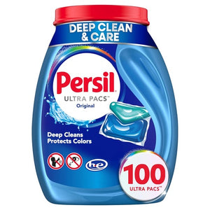 100 Persil Original Everyday Clean Laundry Detergent Ultra Pacs