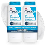 2 Bottles CeraVe 2-in-1 Hydrating Anti-Dandruff Shampoo & Conditioner