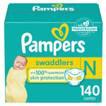 164 Pampers Swaddlers Active Baby Diapers (Sizes 0, 1 & 8)