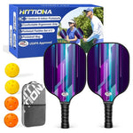 2 Beginner Pickleball Paddles with Balls & Bag