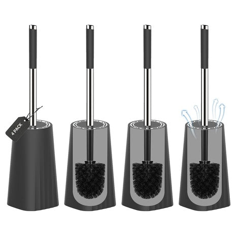 4-Pack Toilet Brush & Holder Sets
