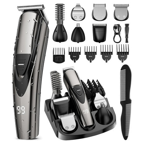 12-in-1 Beard Trimmer & Grooming Kit