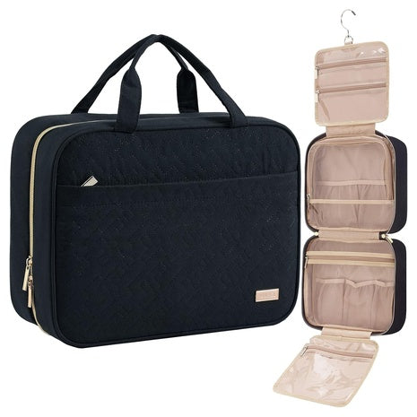 NISHEL Women's Portable Hanging Organizer Bag (Large, Black)