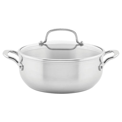 4-Qt KitchenAid 3-Ply Stainless Steel Casserole With Lid