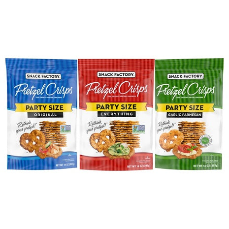 2 Bags of Snack Factory Pretzel Crisps (3 Flavors)
