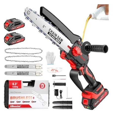 8" UBeesize Cordless Brushless Motor Mini Chainsaw