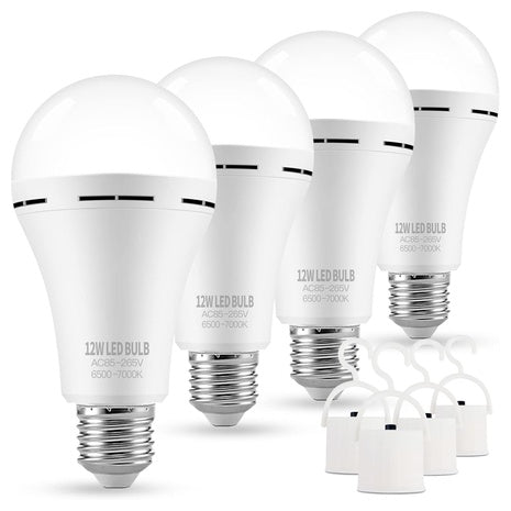 4 Emergency-Rechargeable Light Bulbs