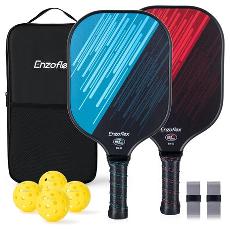 2-Pack Carbon Fiber Pickleball Paddles