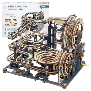 3D Marble Night City Wooden Marble Run Model Kit