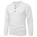 Men's Long Sleeve Cotton 3-Button Spring Casual T-Shirts (2 Colors)