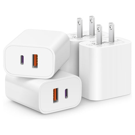 4-Pack USB C Multiport Adpater Charger Block (6 Colors)