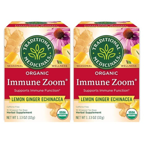 2-Pack Traditional Medicinals Organic Immune Zoom Lemon Ginger Tea