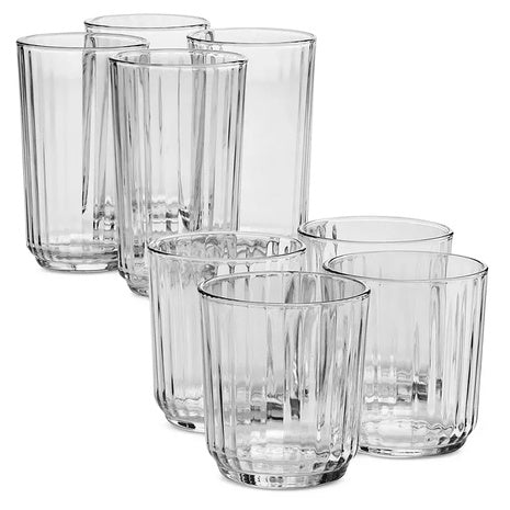 8-Piece Arch Studio Fluted Glasses