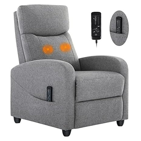 Single Fabric Recliner Massage Chair