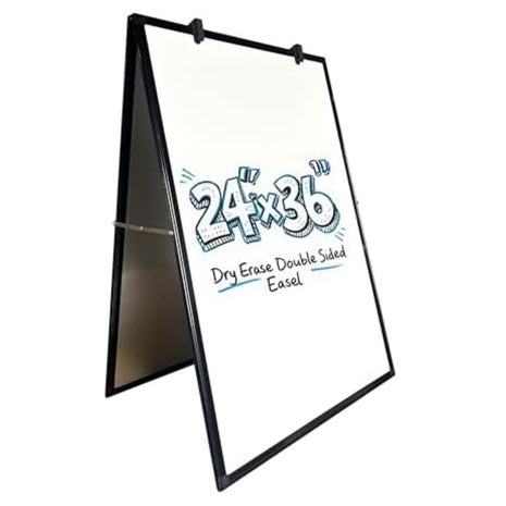 24" X 36" Double-Sided Marquee Sign & Flipchart Stand With Hooks
