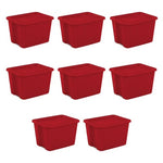 8-Pack Sterilite 18-Gallon Storage Bins with Lids
