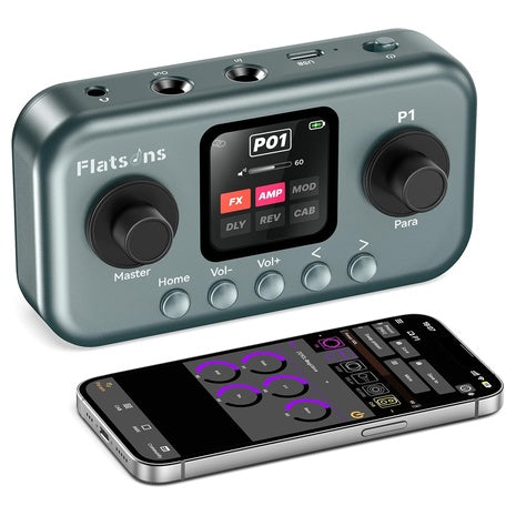 Flatsons P1 Portable Multi-Effects Guitar & Bass Pedal Processor