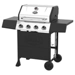 Expert Grill 4-Burner Propane Gas Grill With Side Table And Wheels