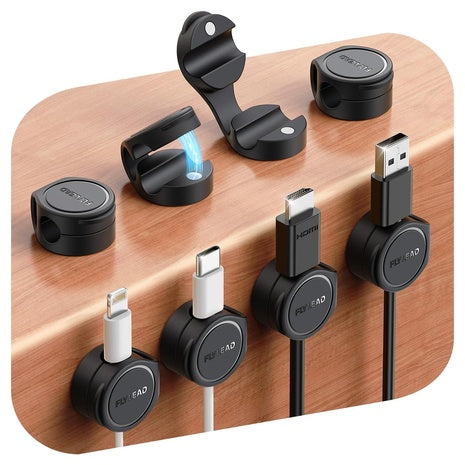 8-Pack Silicone Cord Organizer Magnetic Cable Clips