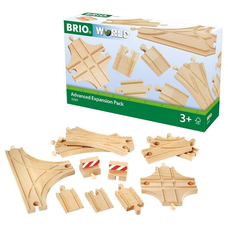 11-Piece Wooden Train BRIO World Advanced Expansion Pack