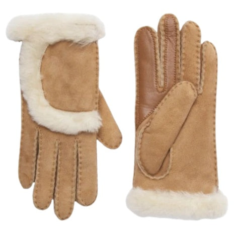 UGG Women's Sheepskin Exposed Seam Gloves
