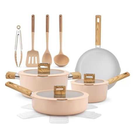14-Piece NutriChef Non-Stick Ceramic Cookware Set