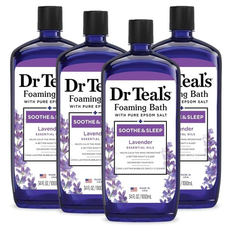 4-Pack Dr Teal’s Foaming Bath with Epsom Salt (34oz)