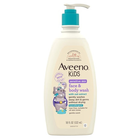 Pump Bottle Aveeno Kids Face & Body Wash