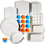 34-Pieces Nonstick Baking Pans With Heat-Resistant Silicone Handles