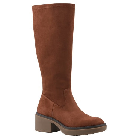 White Mountain Women's Tall Faux Suede Stretch Boot