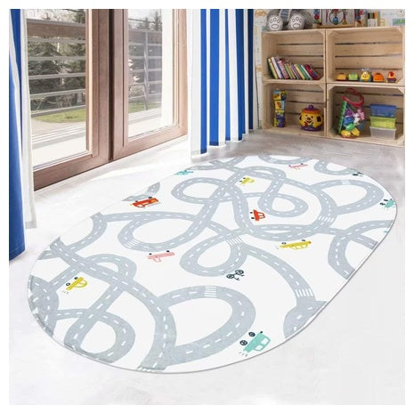 LIVEBOX 4'x6' Road Traffic Washable Kids Rug