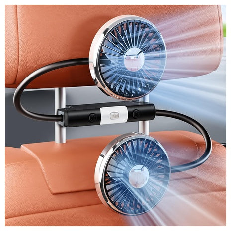 Dual Head Gooseneck Car Cooling Fan