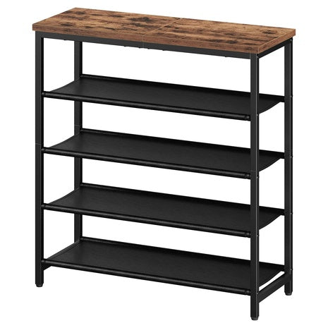 HOOBRO 5-Tier Sturdy Metal Frame Shoe Rack