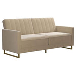 77" Futon Velvet Fabric Upholstered Sofa Bed