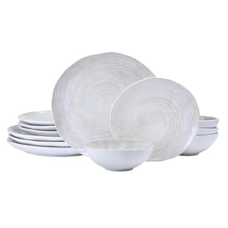 12-Piece Mikasa Harley Stoneware Hand-Crafted Dinnerware Set