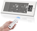 Quiet 4" x 12" Register Booster Fan With 9-Speed Thermostat & LCD