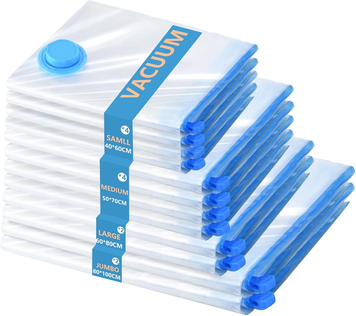 12-Pack Air Tight Compression Vacuum Storage Bags