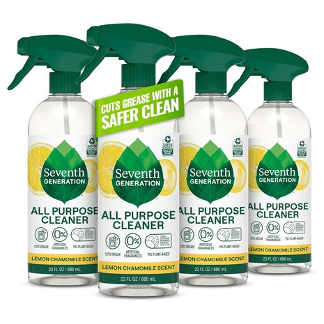 4 Bottles Seventh Generation All Purpose Lemon Cleaning Sprays