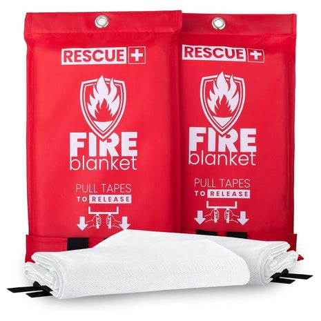 2-Pack Emergency Fire Safety Blankets