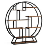 Tribesigns Way To Origin Hamilton 63" Round Shaped Etagere Bookshelf