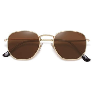 Sojos Hexagonal Metal Frames Sunglasses