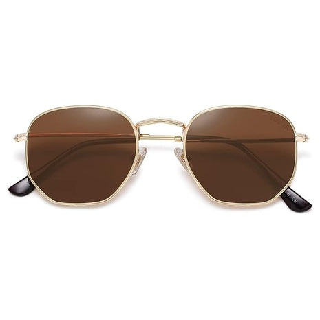 Sojos Hexagonal Metal Frames Sunglasses