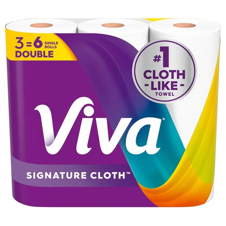 Targeted: 6 Triple Rolls (=18 Reg) Viva Signature Cloth Paper Towels